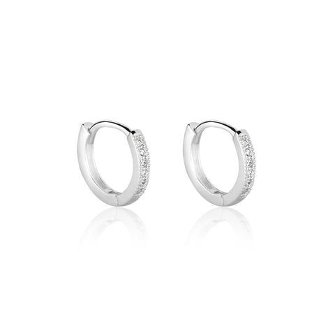 Brinco Argolinha Argola Prata 925 2º ou 3º furo com Zircônia