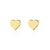 Brinco Mini Coração Liso Gold 18K