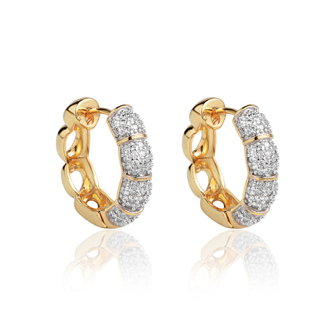 Brinco Argola Nina com Aplique de Ródio Gold 18K