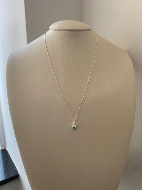 Colar Prata 925 Pingente Coração Feminino Delicado Zircônias