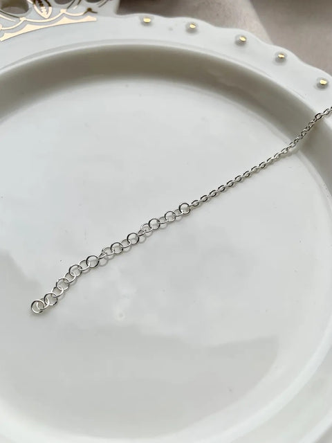 Tornozeleira de Prata Elis com Gota Zircônia