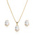 Conjunto Rubia Gota Zircônia Gold 18K