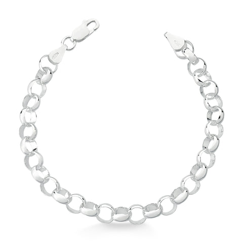 Pulseira Rolo' Tondo 60mm em Prata Elo Português 18,50cm