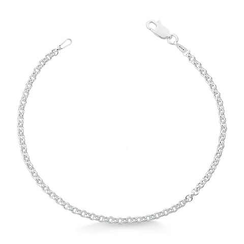 Pulseira Rolo' Tondo 45mm em Prata Elo Português 18cm