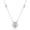 Choker Prata 925 joia Pizza cravejado com zircônias preciosas