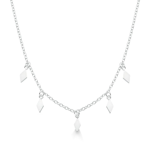 Choker em Prata Losangos
