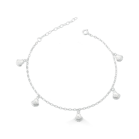 Pulseira de Prata Conchas do Mar
